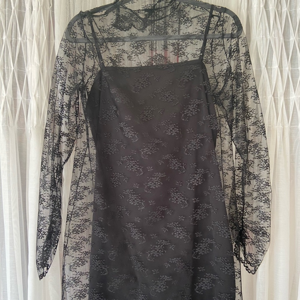 Laundry by Shelli Segal vintage 90's black dress